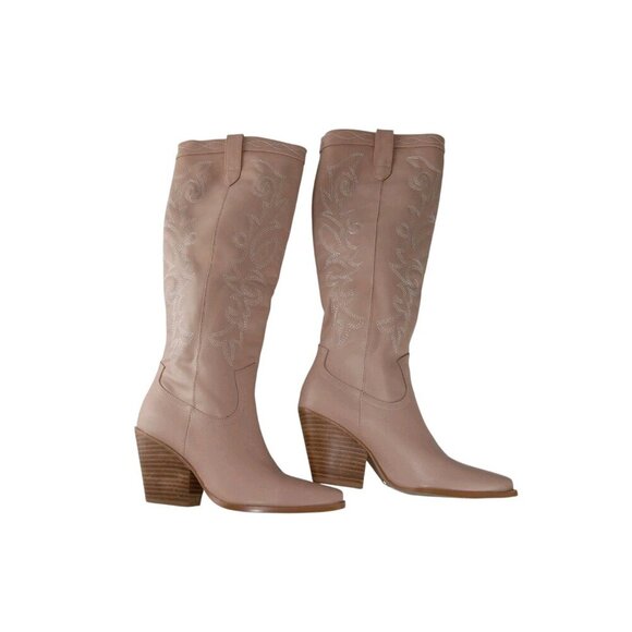 Billini Women's Charley Rose  Beige Clay Knee-High Cowboy Boots size 8 - Picture 4 of 10